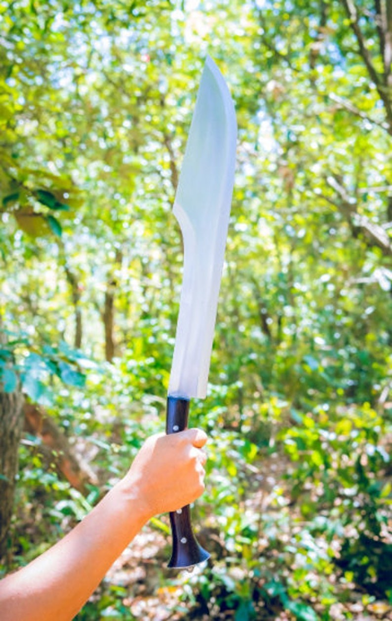 18 Inch Fixed Blade Tactical Machete Knife Handmade Carbon Steel Blade | Hunting