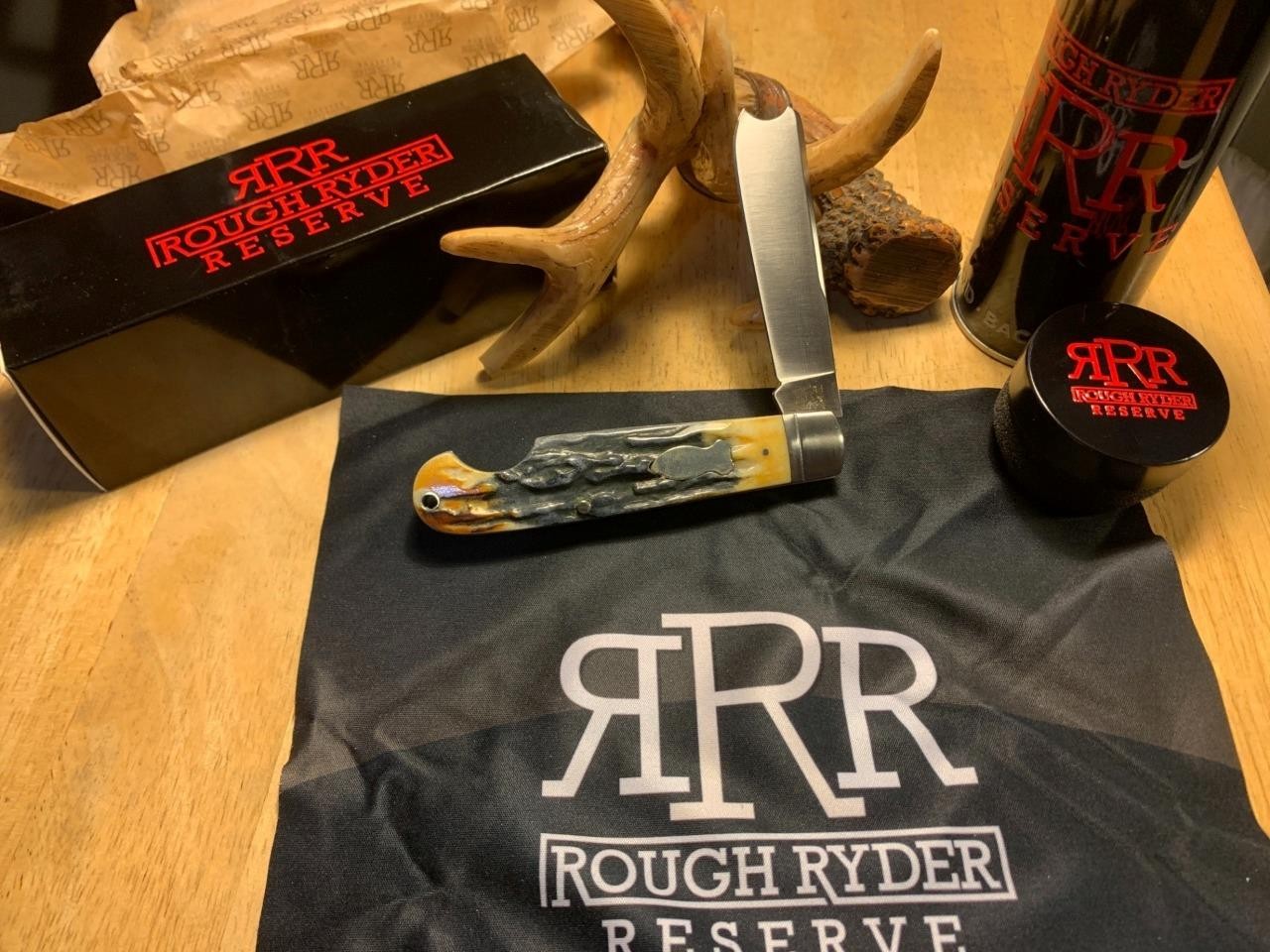 Rough Ryder Reserve Brown Jig Bone One Arm Razor 4″ Pocket Knife RRR001CB