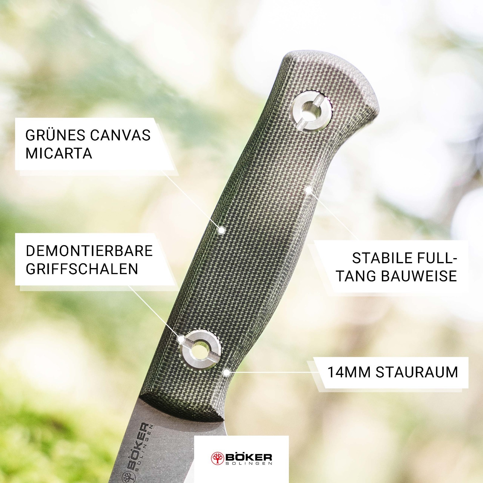 Boker Vigtig vs. Wild Fixed Knife 3.35″ MagnaCut Blade Micarta Handle ✔️ 121509