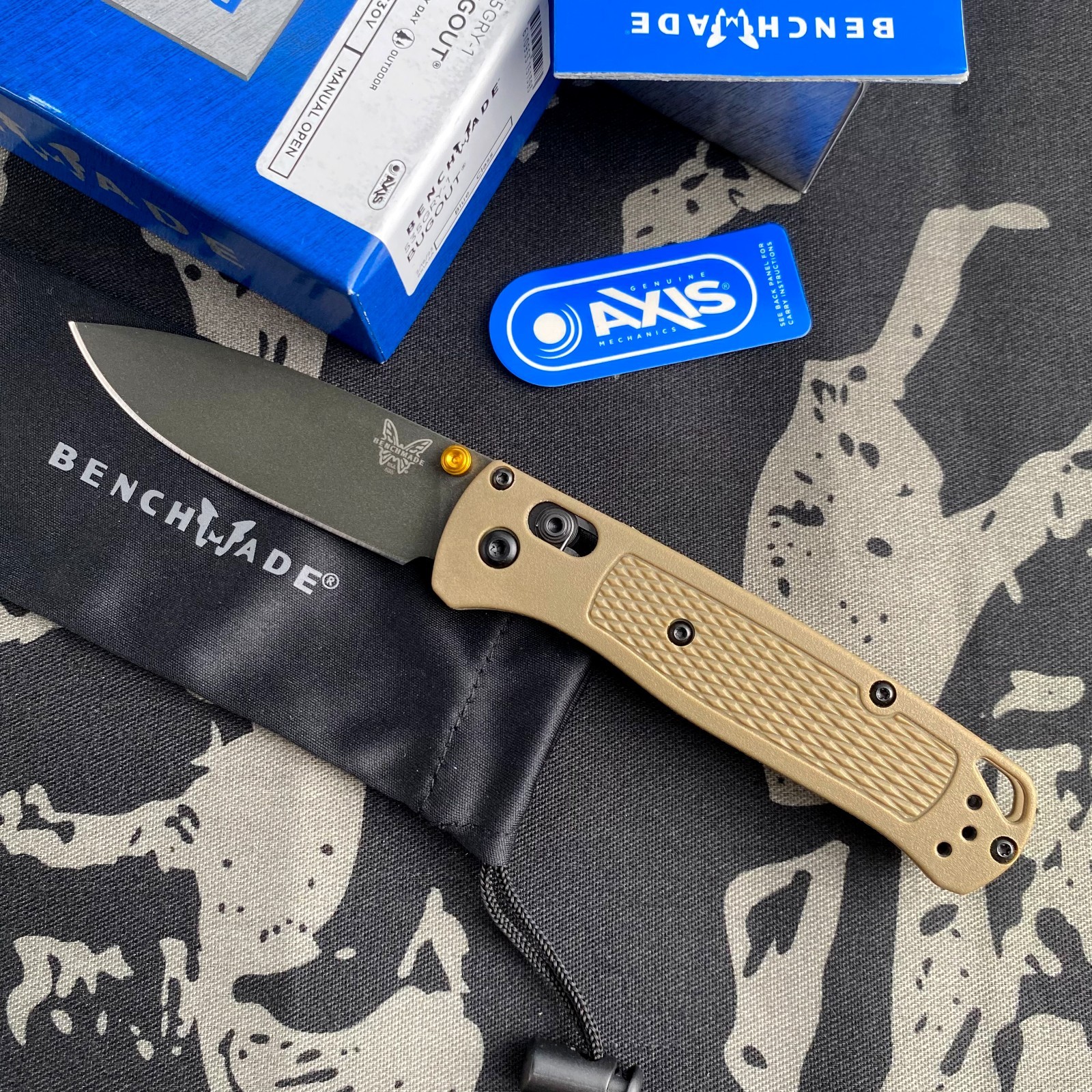 Benchmade 535GRY-1 Bugout CPM-S30V BLADE Ranger Green Handle Folding Knife
