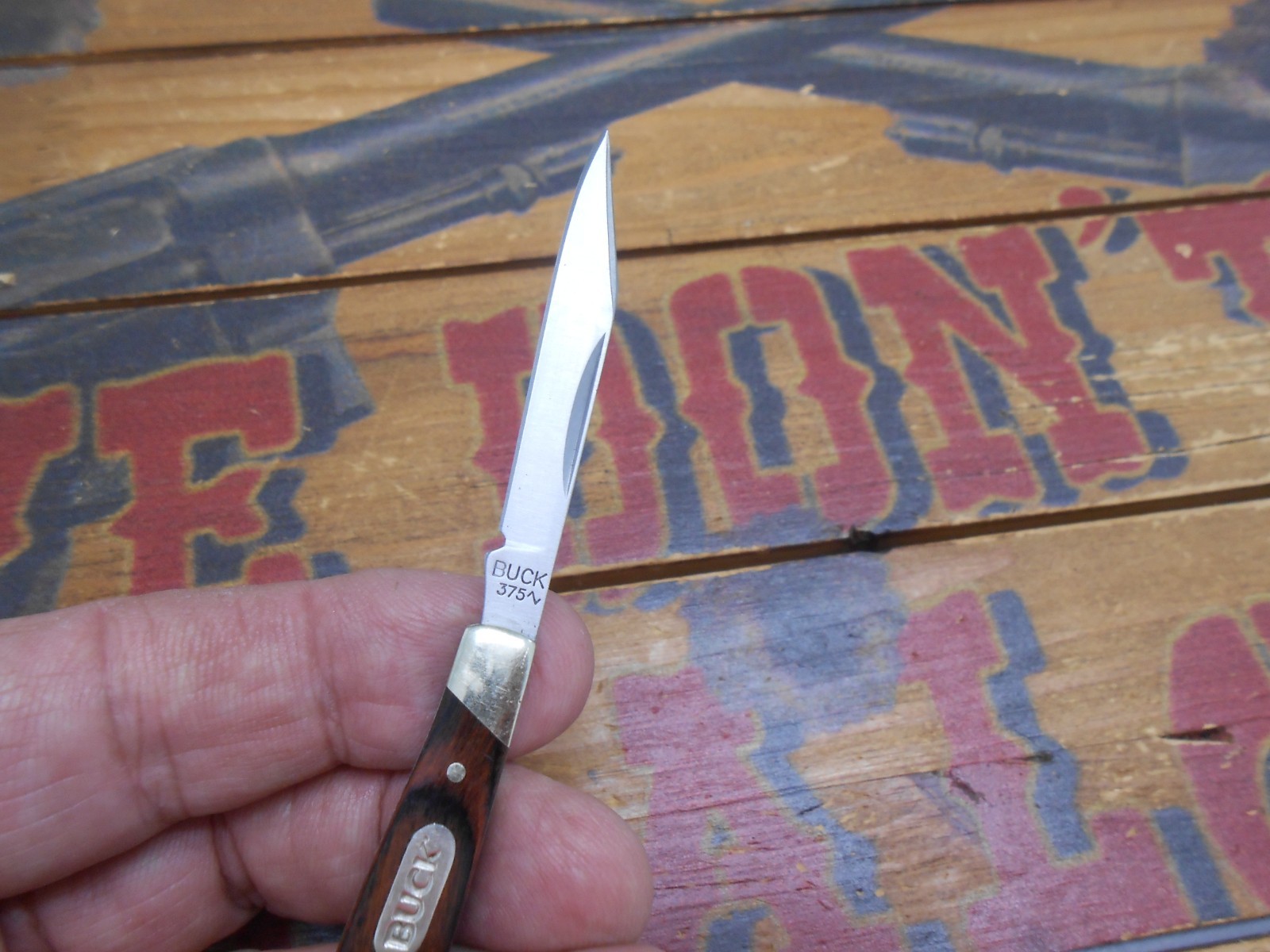 Buck Deuce 375 2 Blade Pocket Knife Wood Handle 2024