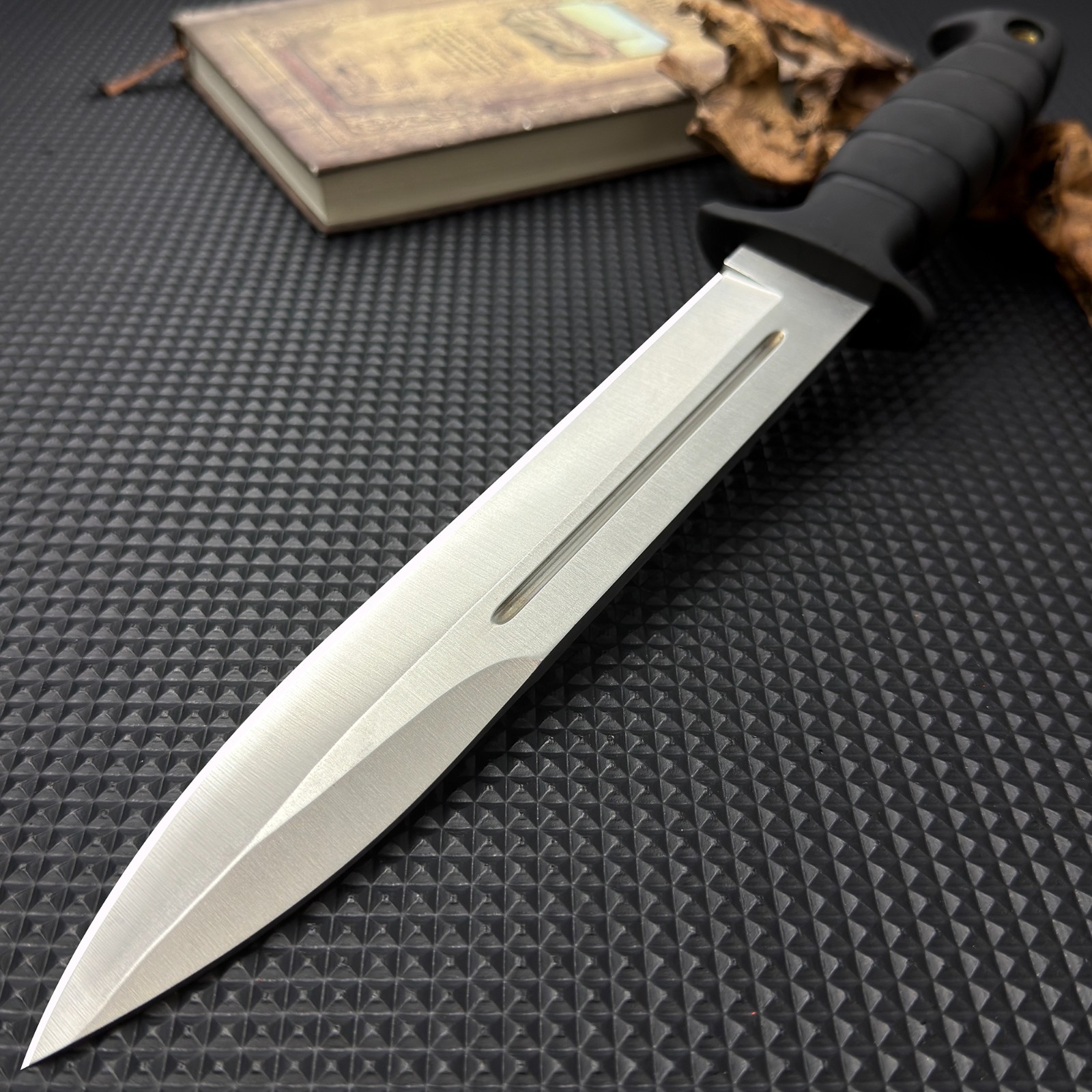 Fixed Blade Outdoor Knife | 2 Blade Color Options | Nylon Sheath for Camping EDC