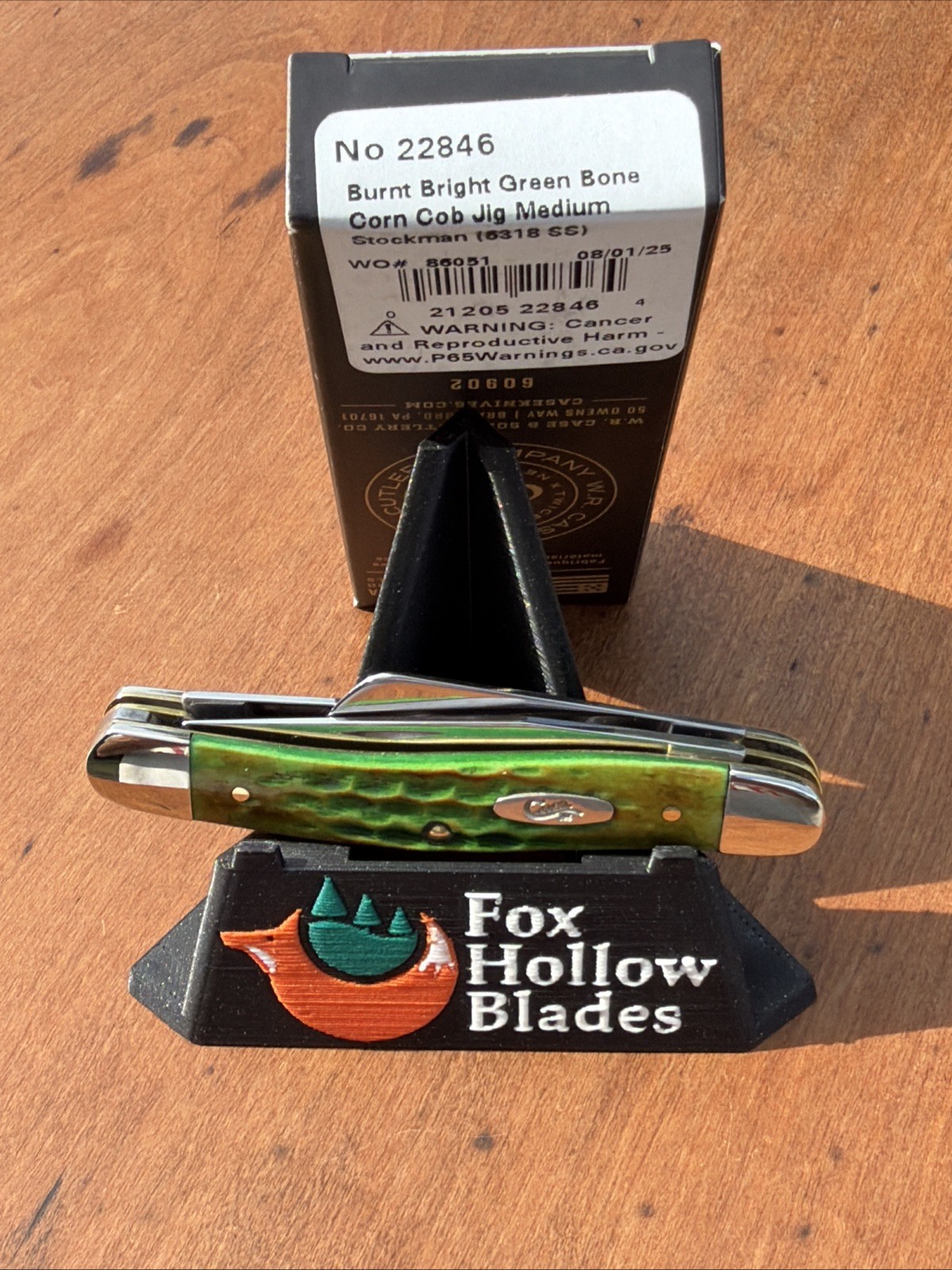 Case XX 2025 Lizardskin Corn Cob Jig Bone 6318 SS Medium Stockman Knife