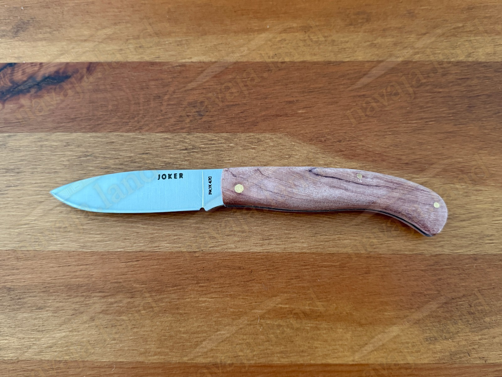 3.54” Joker Camping Folding Knife (Bubinga Wood Handle) 420 Steel – From Spain