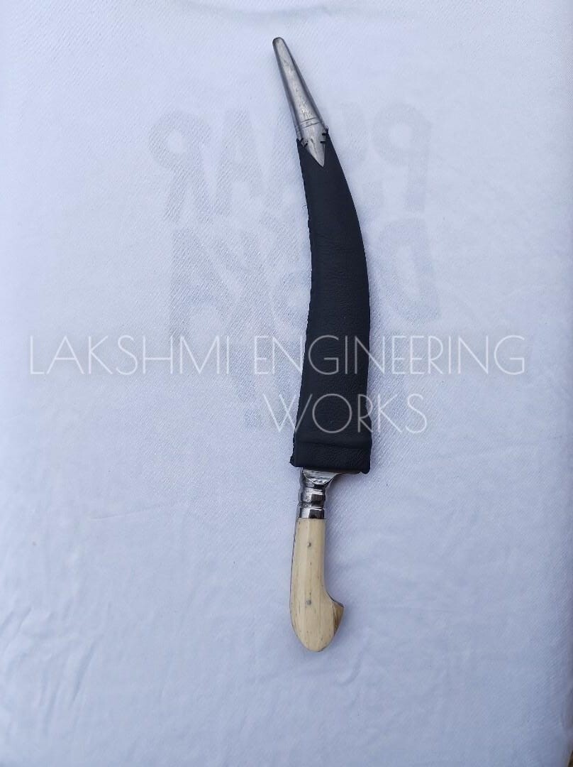 12 inch ,taksali pechkabaj- sikh daggers- blunt metal dagger with BONE handle
