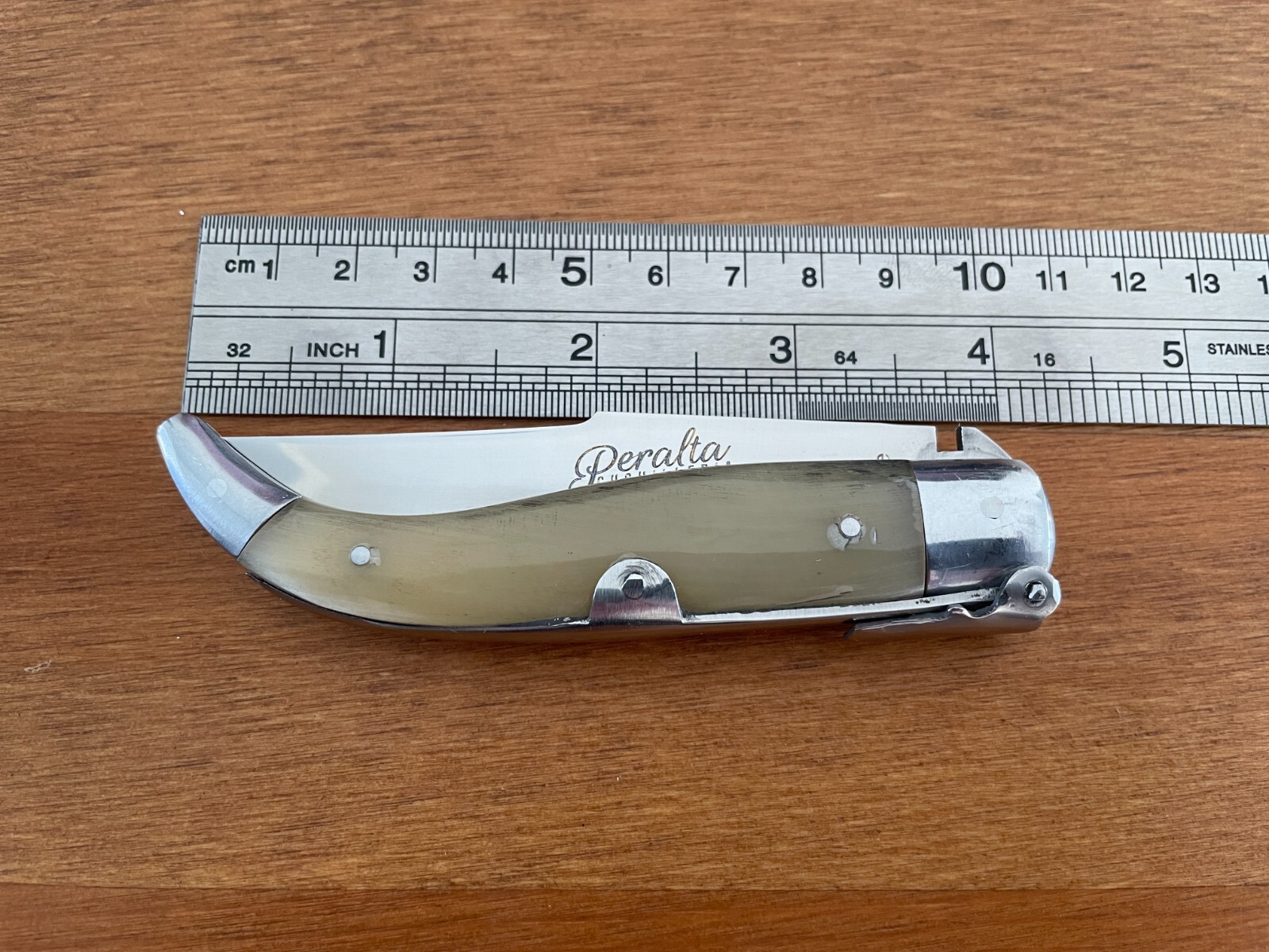 3.3” Spanish Navaja Teja Pocket Knife Bull Horn Handcrafted – USA Seller