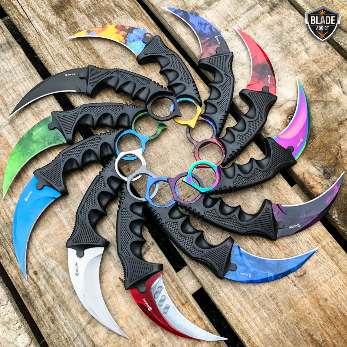 7.5″ Military Combat Tactical CSGO Karambit Fixed Blade Neck Knife w Sheath NEW