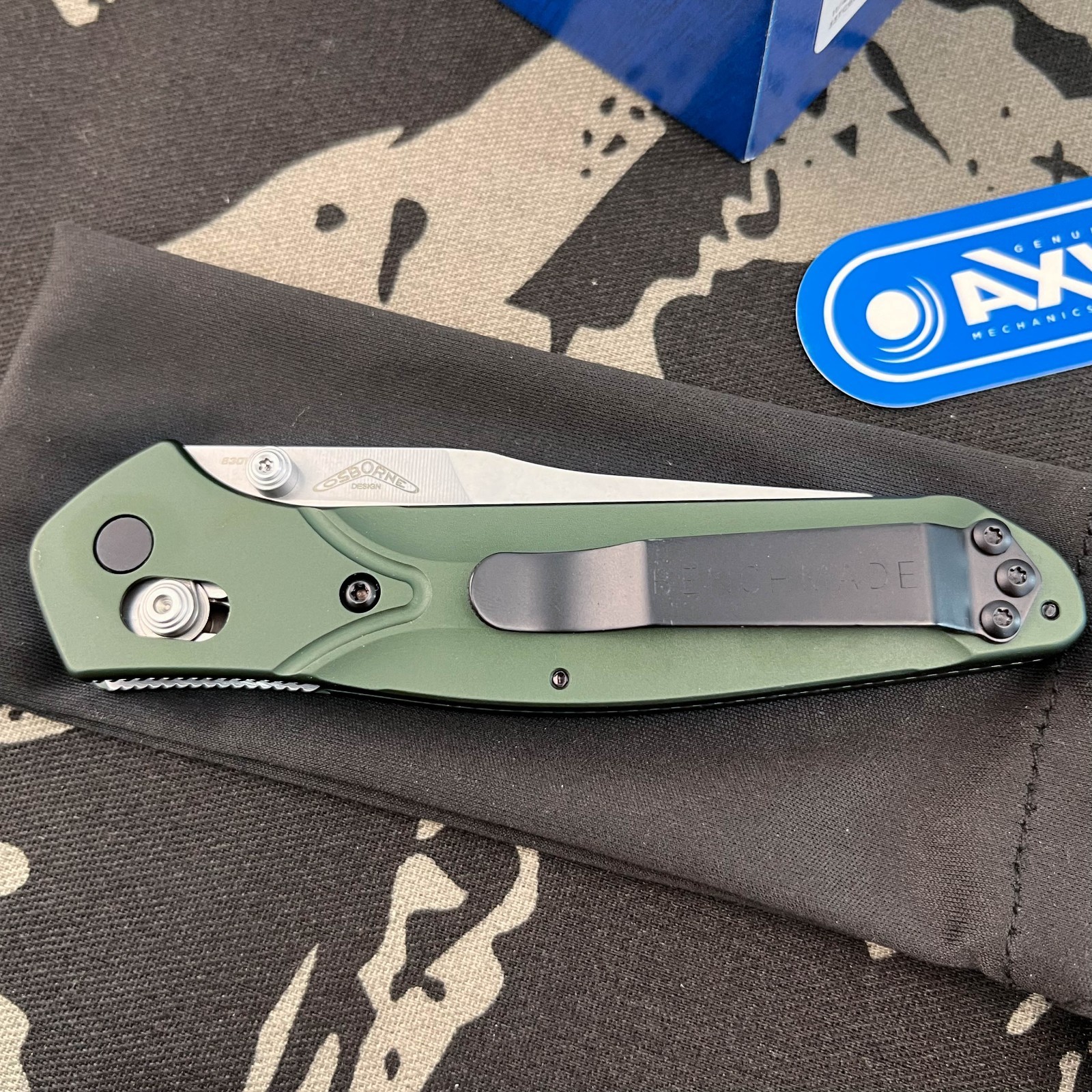 Benchmade 940 OSBORNE GREEN ALUMINUM CPM-S30V BLADE 3.4» Folding Knife