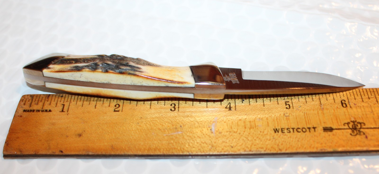 Bear MGC Fixed Blade Knife 6 1/2″ 580 Hunter India Stag Handle With Box & Sheath