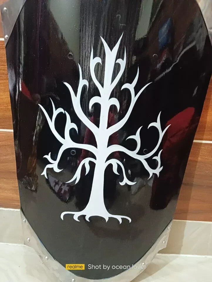 Medieval Black Base Tree Painted Cosplay Armor Reenactment costume shield