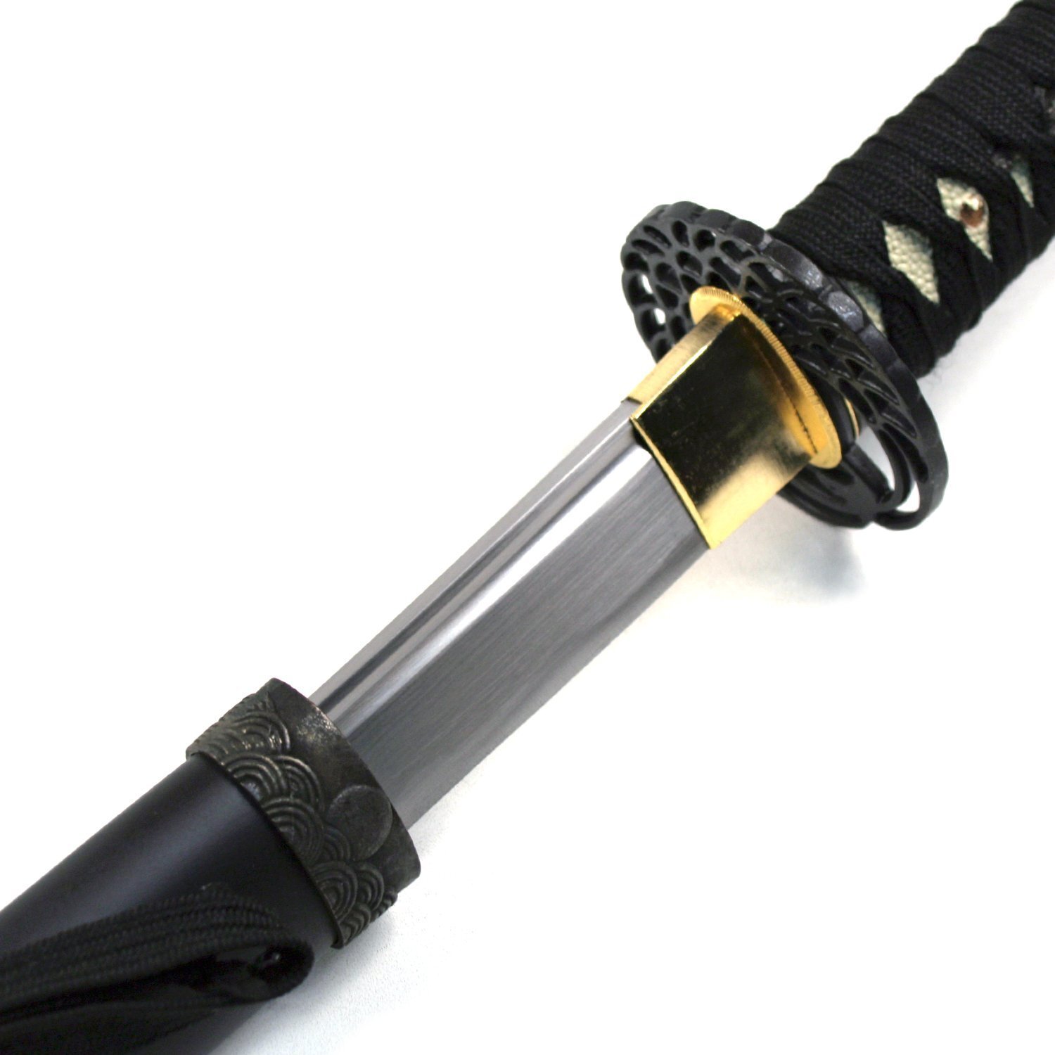 40.5″ Katana Full Tang Sharp 1045 Carbon Steel Blade Samurai Sword Crane Tsuba