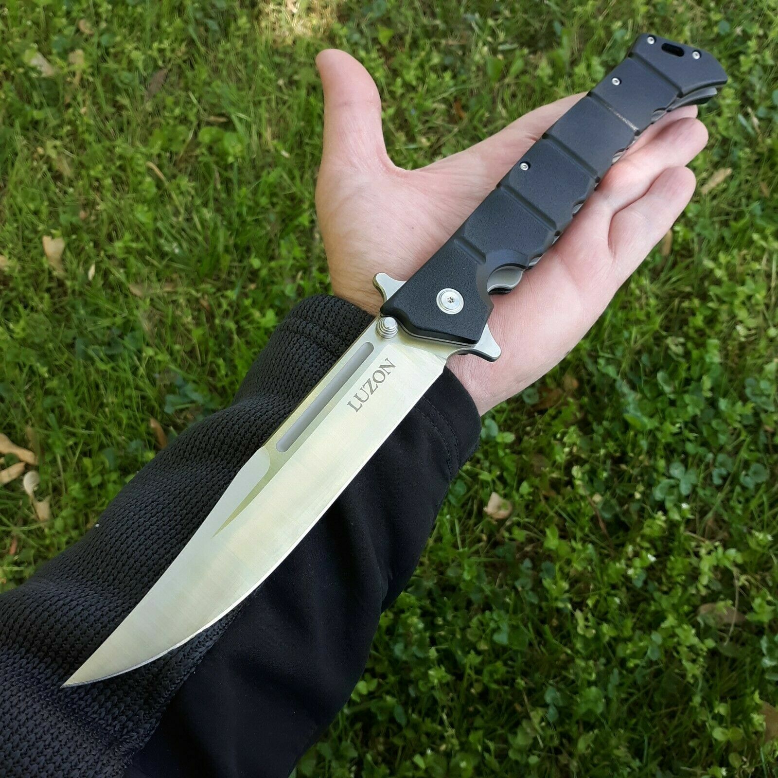 Cold Steel Large Luzon Folding Knife 6″ 8Cr13MoV Steel Blade Black GFN Handle