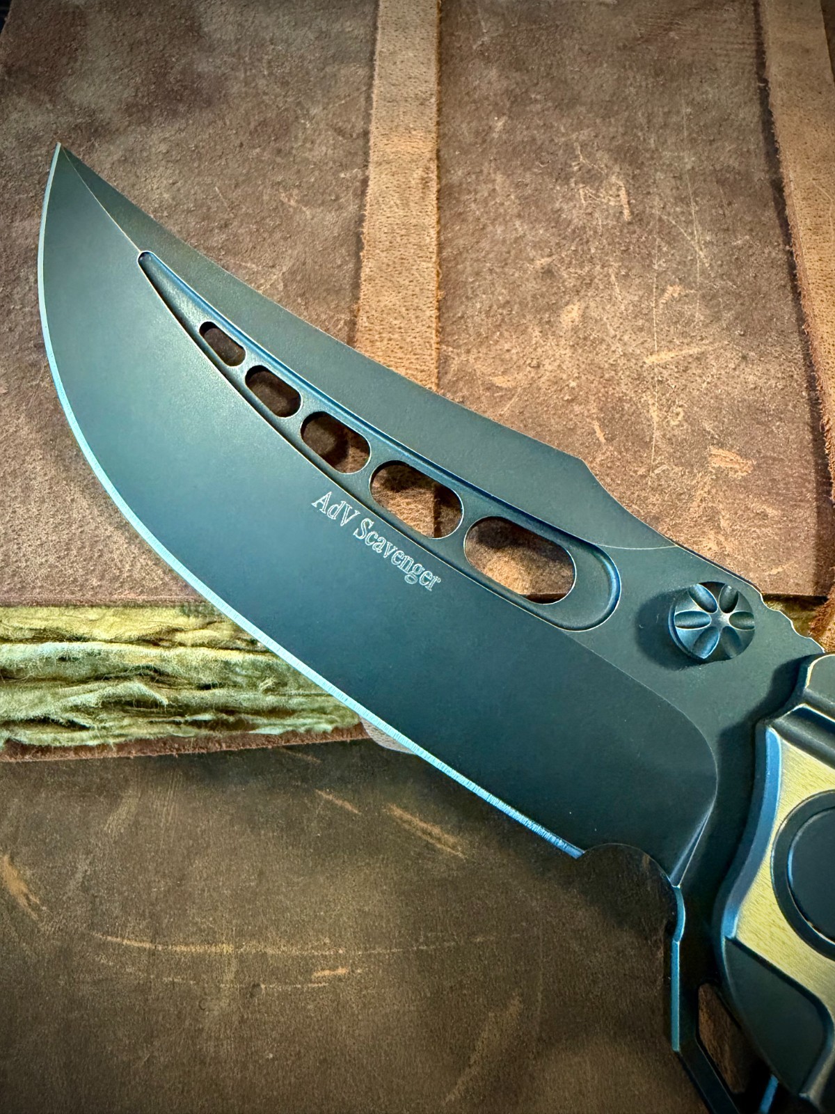 Andre De Villiers ADV Tactical M390 Scavenger Integral Titanium Folding Knife!