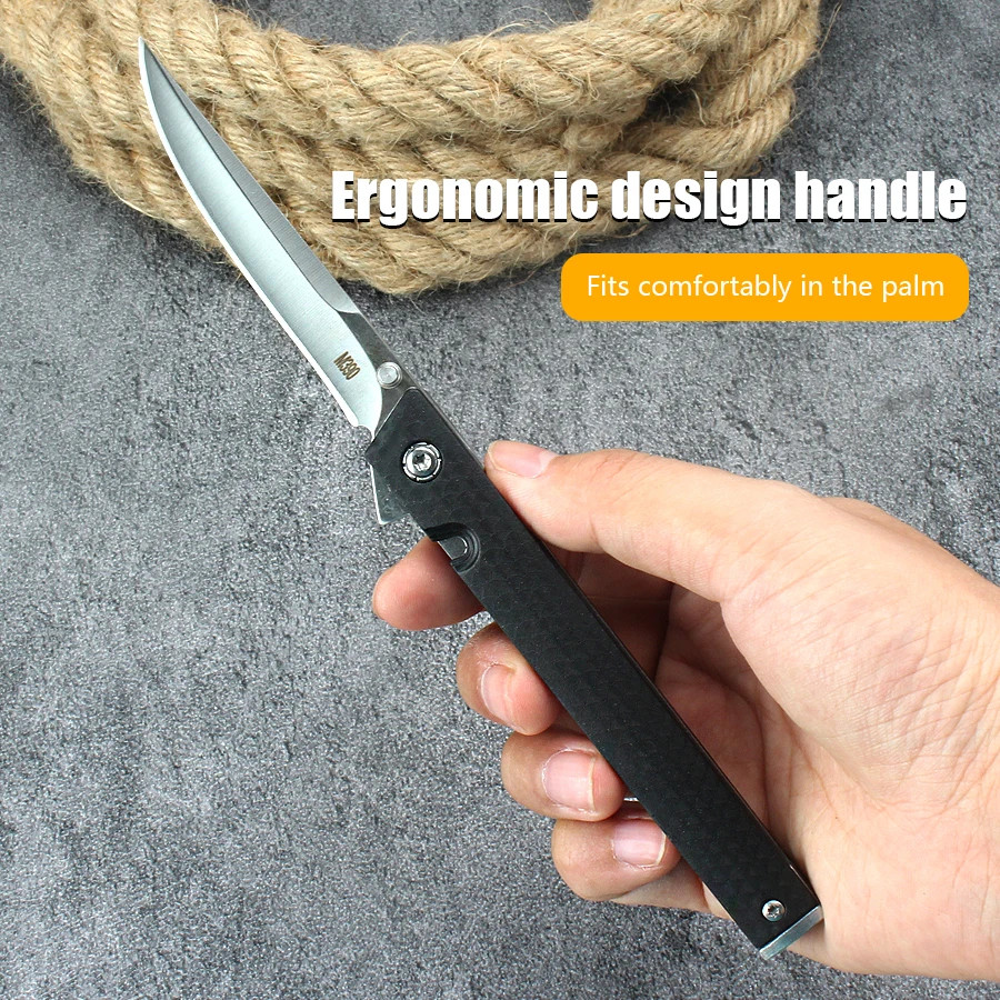 M390 Composite Fiber Jack Knives Tanto Flip Composite Fiber Handle Pocket -US-1X