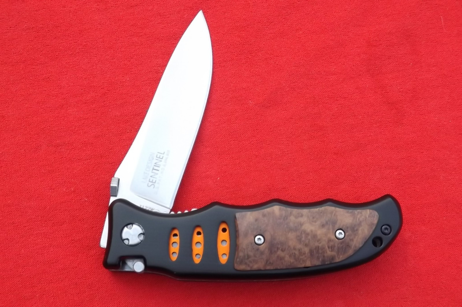 CRKT COLUMBIA RIVER LAKE DESIGN SENTINEL WOOD GRIPS CLEAN NEW UNUSED LINER