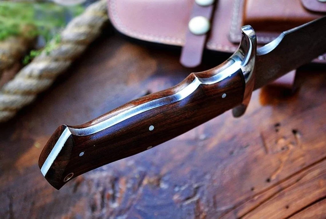 Custom Handmade Damascus Steel Hunting Knife Bowie Knife Camping Knife 14 Inch