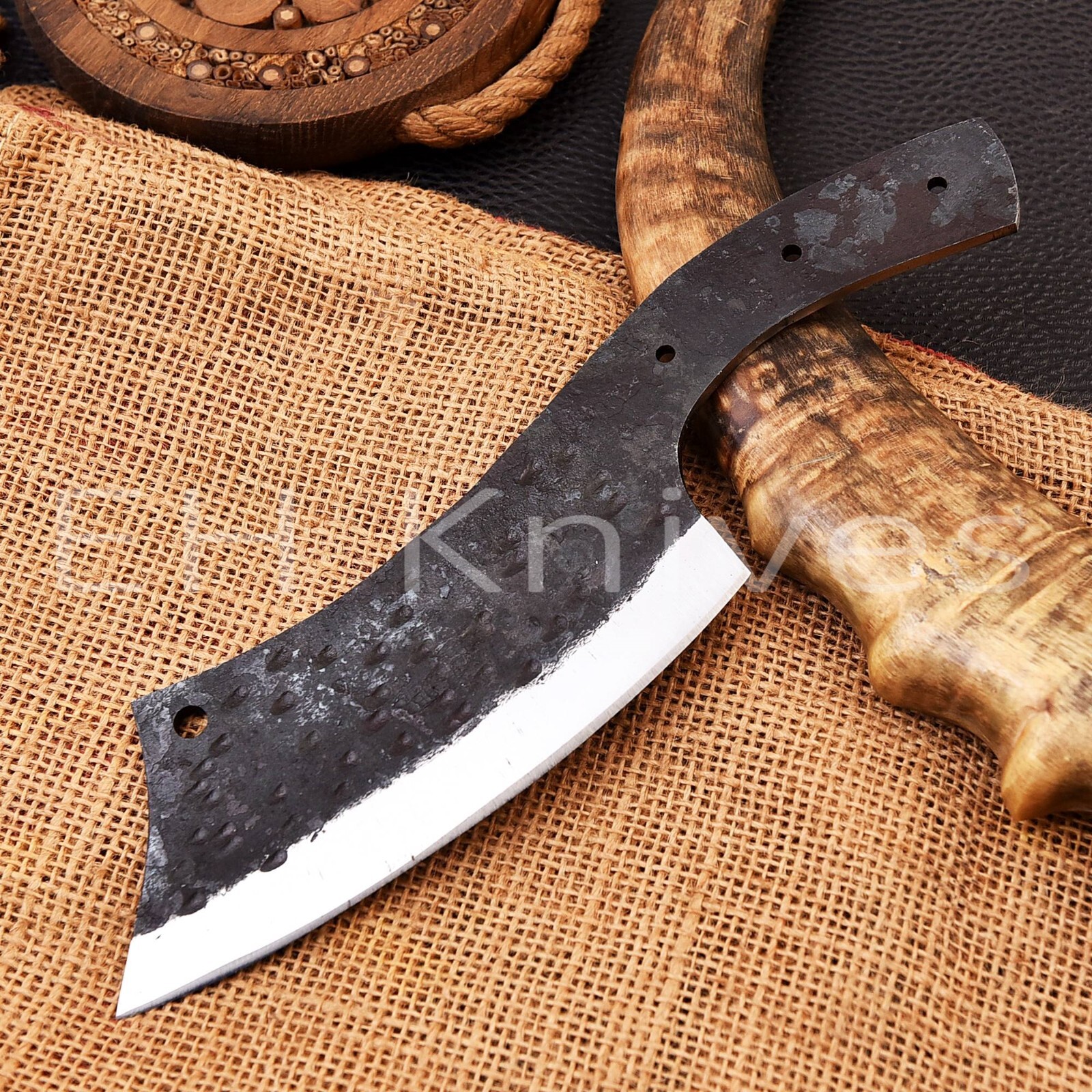 CUSTOM FORGED CARBON STEEL BLANK BLADE HUNTING CLEAVER KNIFE MAKING SUPPLIE 3313