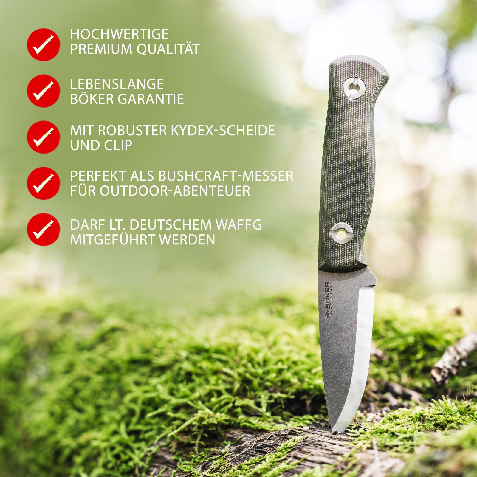 Boker Vigtig vs. Wild Fixed Knife 3.35″ MagnaCut Blade Micarta Handle ✔️ 121509