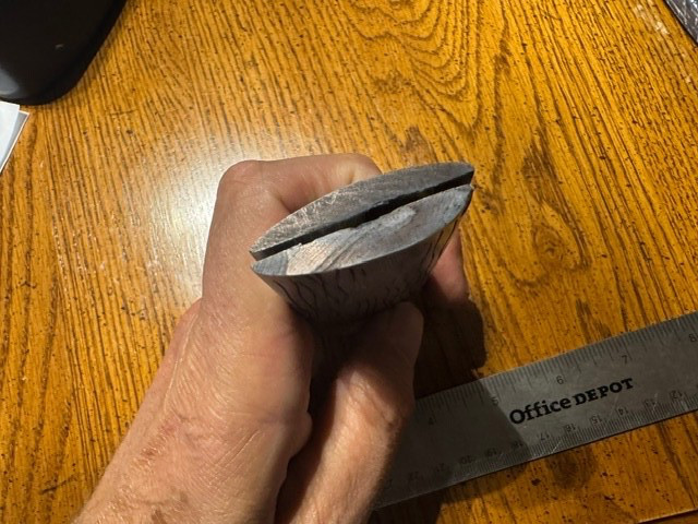 BEAUTIFUL GRAY COLORED LINED BONE KNIFE HANDLE MATERIAL BLANK SCALES