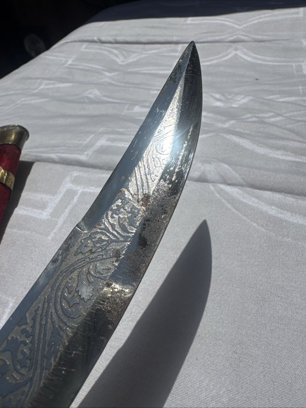 Vintage Arabian Indo Persian Jambiya Knife With Sheath Made in INDIA