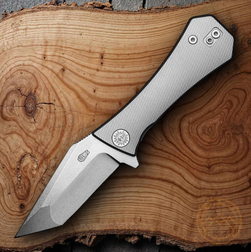 Auxiliary Manufacturing Folding Knife 2.75″ M390 Steel Blade Titanium Handle