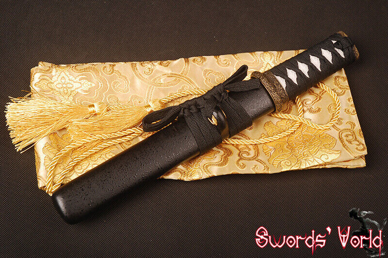 Sharp Japanese Tanto Samurai Sword self- defense Knife Carbon Steel Bo-hi Blade