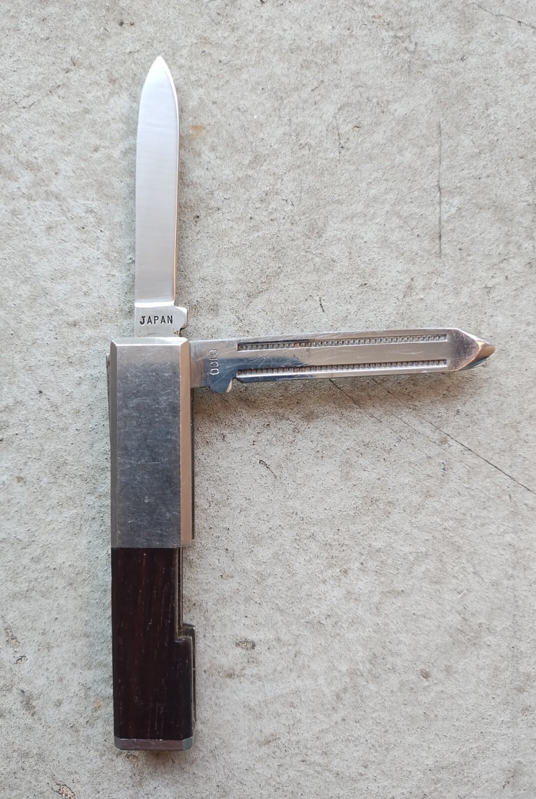 VINTAGE KERSHAW KAI #6100 KNIFE WITH FILE MADE IN JAPAN, 2.75″ CL., EXCELLENT