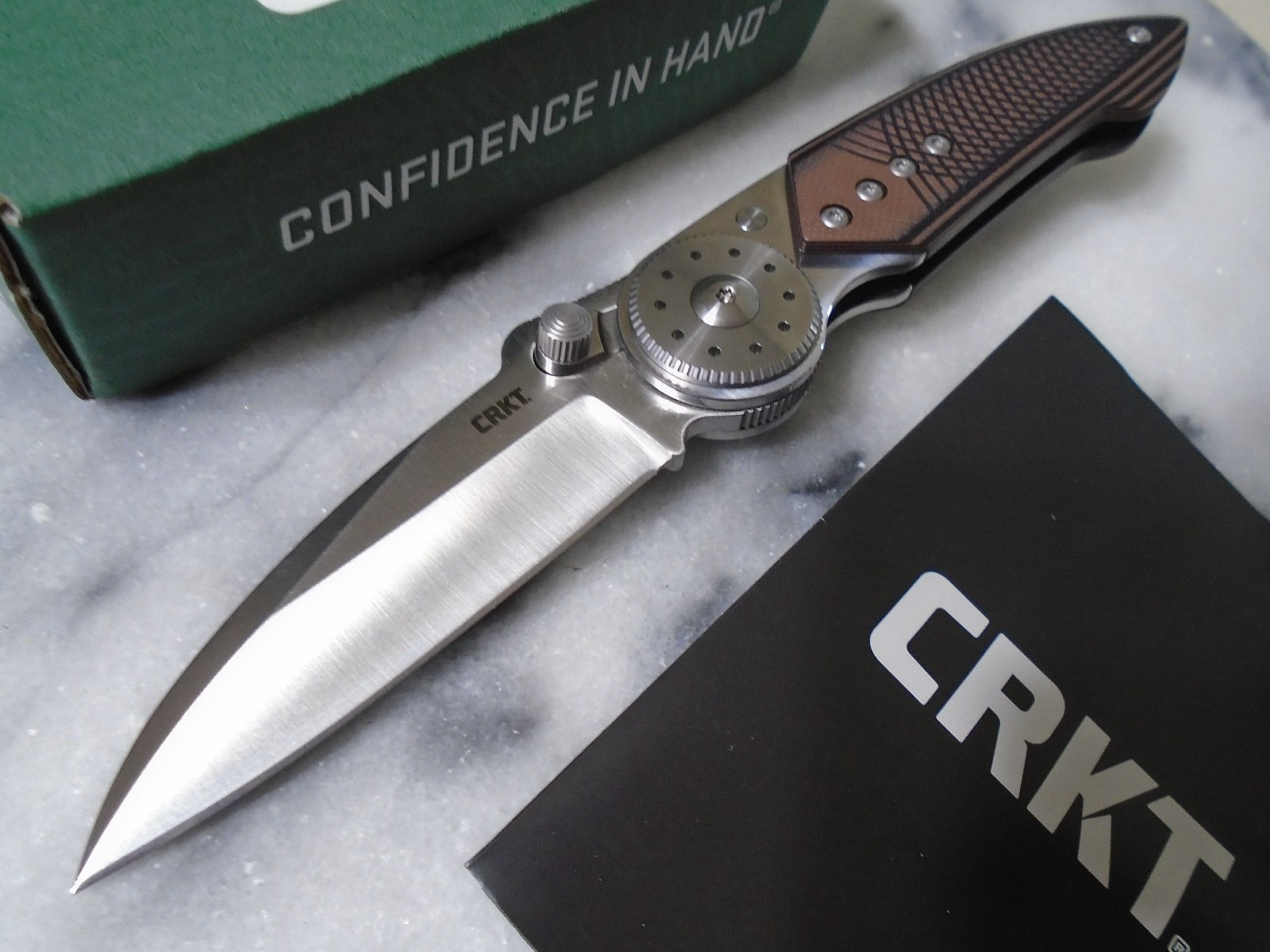 CRKT Walker Lock Pocket Knife 4200 14C28N Blade Steel G10 Sheepfoot Folder New
