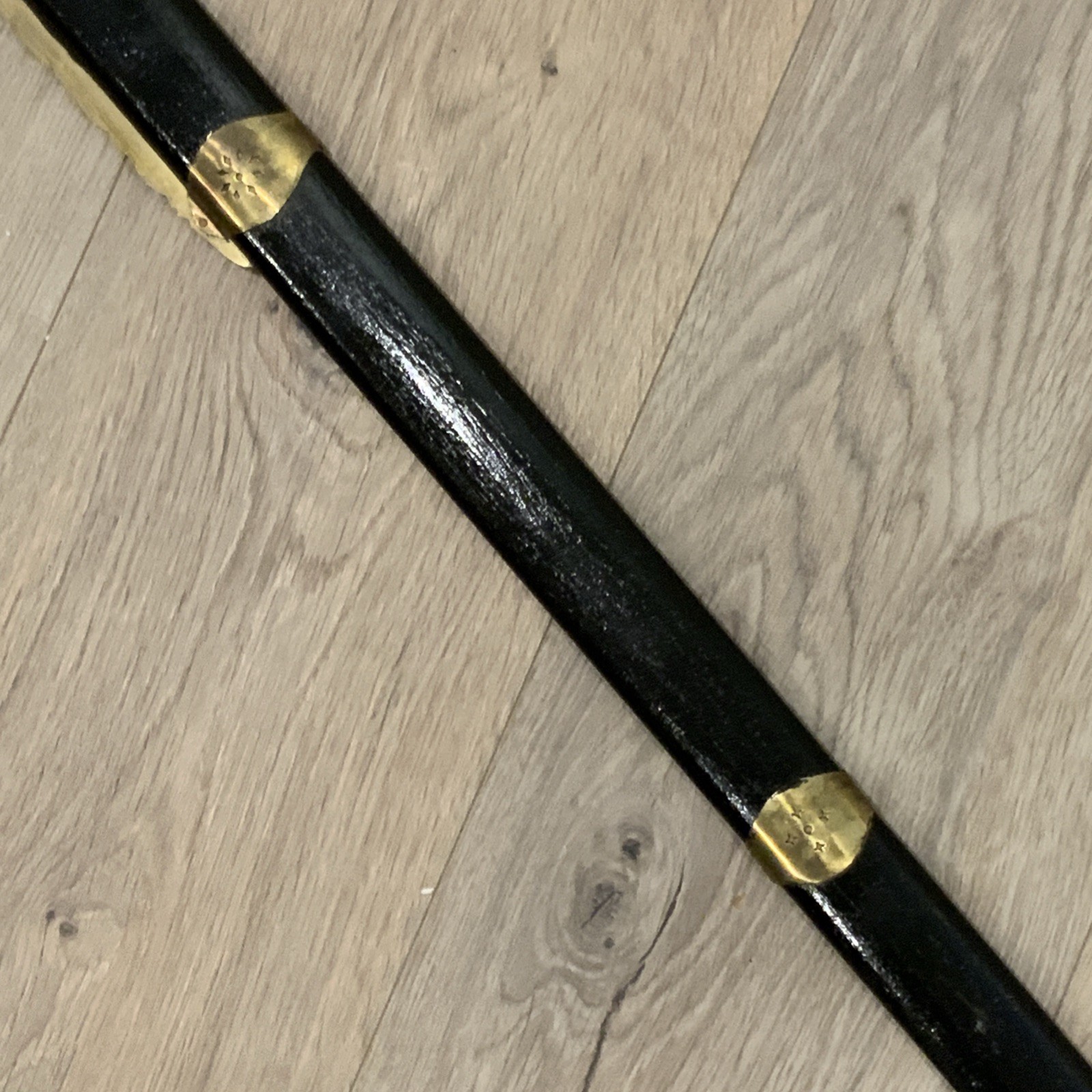 Chinese Sword Jian With Wooden Scabbard and Brass Fittings Tai Chi Kung Fu Wushu