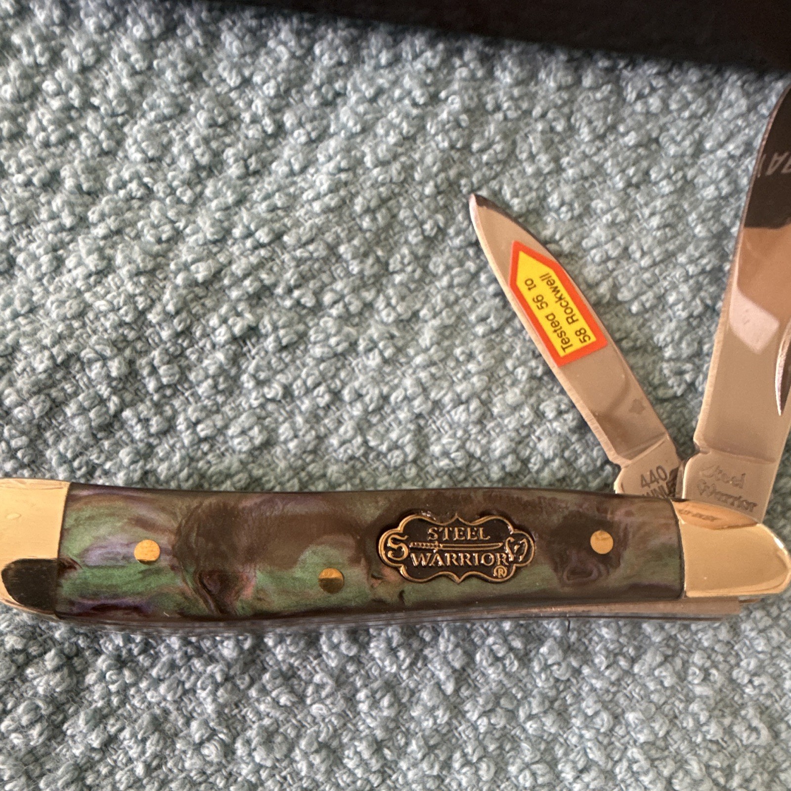 Steel Warrior Peanut FSW107SYAB 2-Blade Slipjoint Manual Clip Point Plain SS