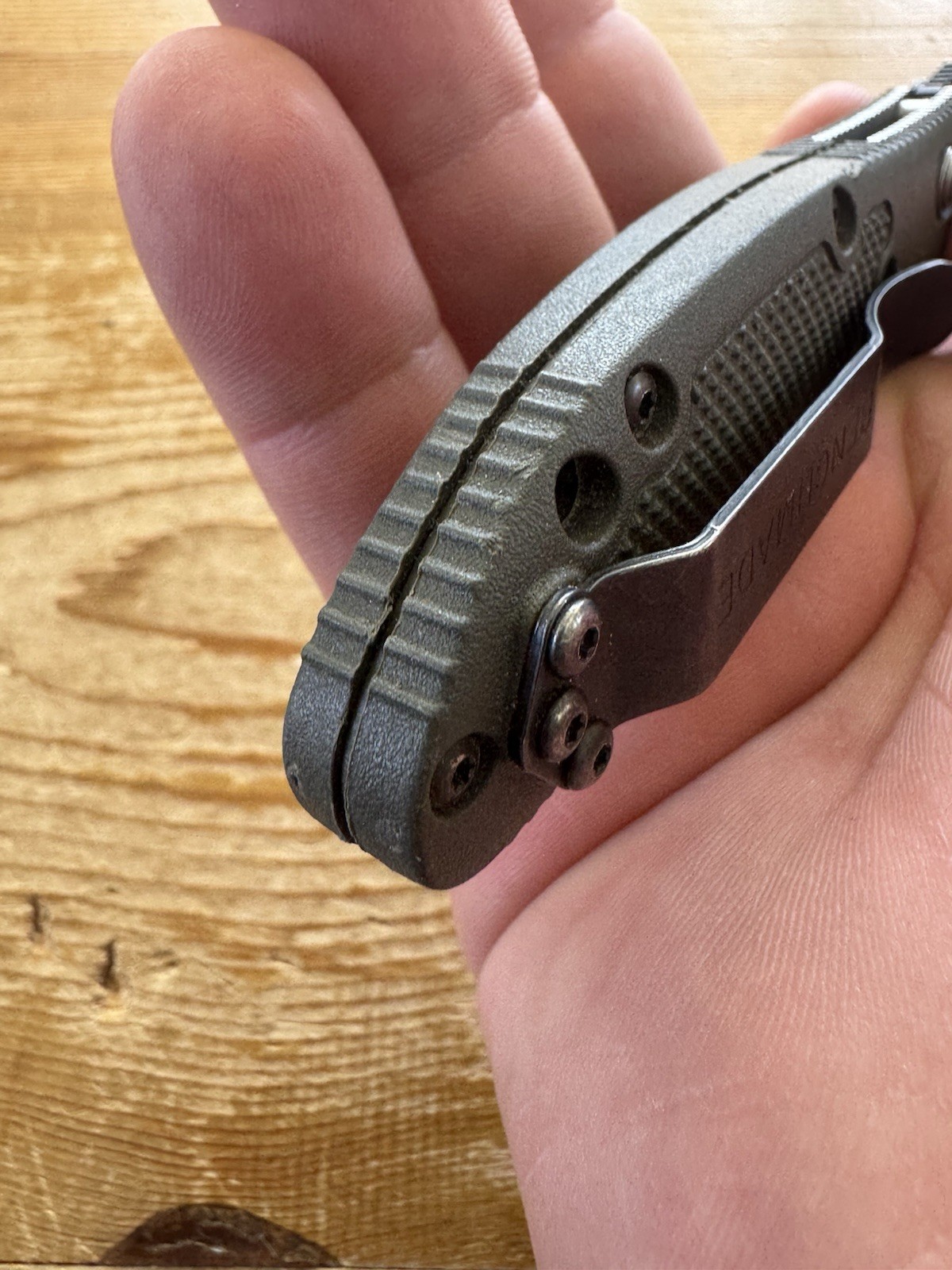 Benchmade Mini Griptilian 556 Mel Pardue 154CM OD Green Handle Knife Plain Edge