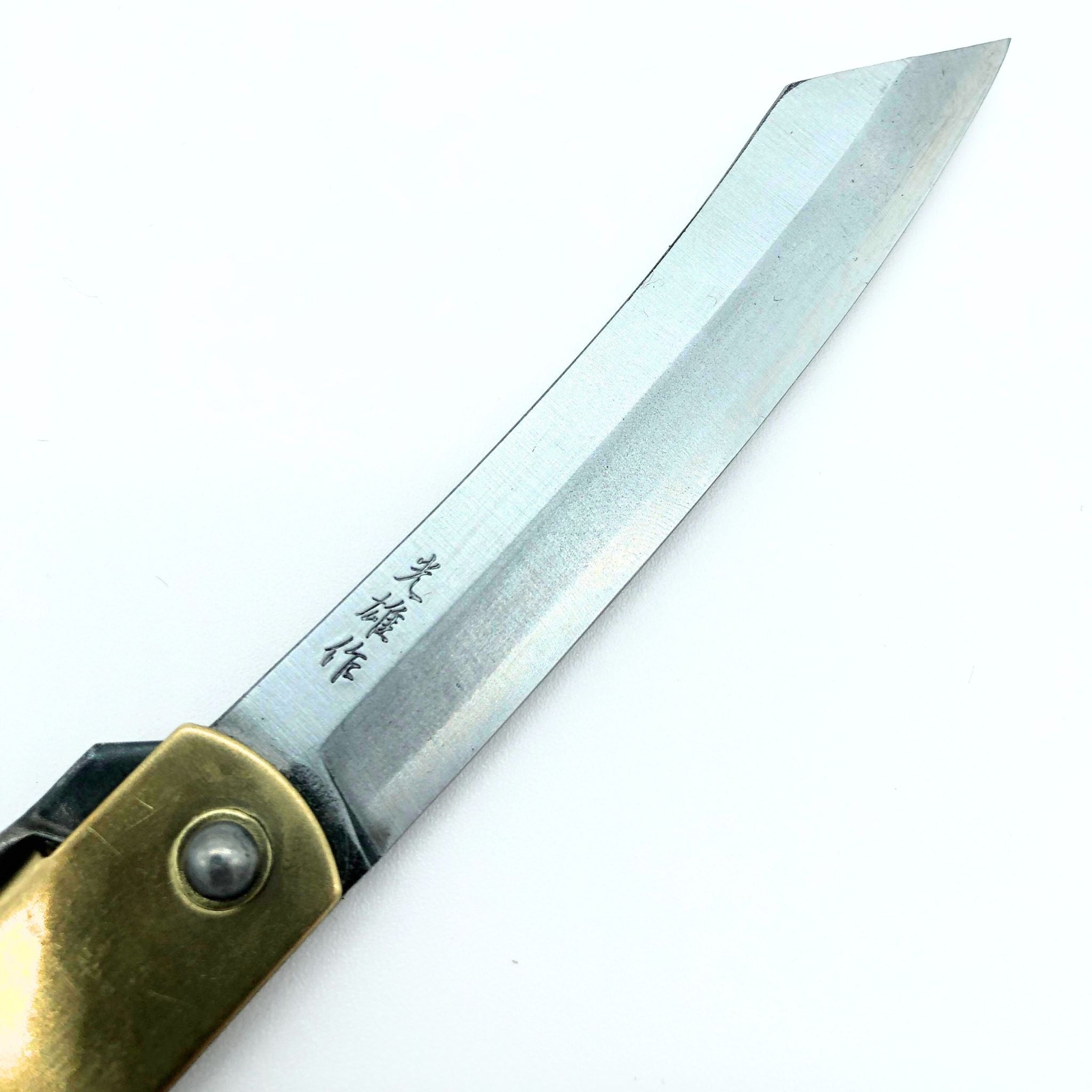 Japanese Higonokami Folding Knife, Blue Paper Steel 120mm – Free Shipping