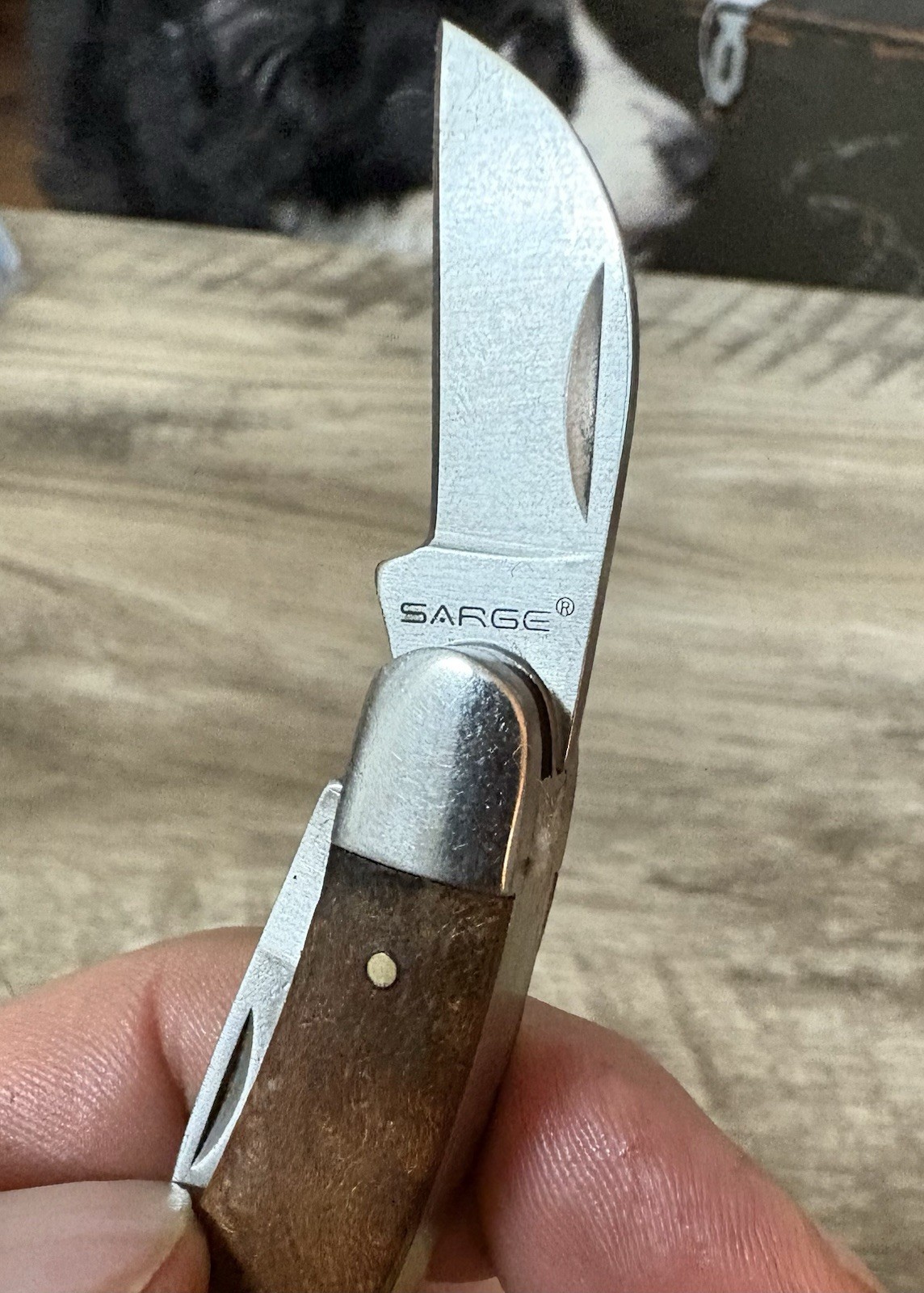 Sarge Vision Maker Two-Blade Woodcarving Whittling Pocket Knife. Made In China