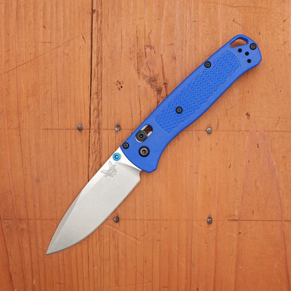 Benchmade 535 Bugout Blue Grivory Handle S30V Stainless Steel Knife