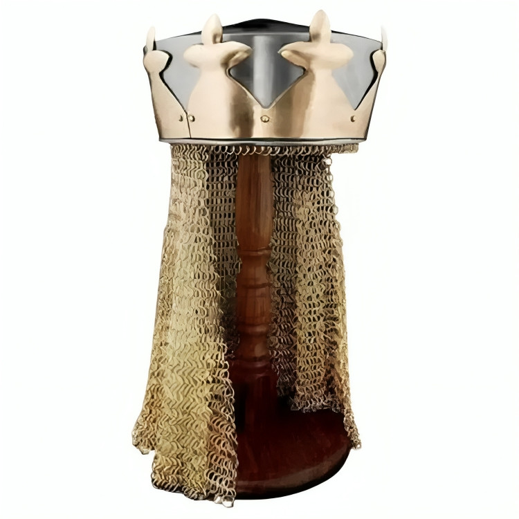 Monty Python King Arthur Helmet, Armor Helmet with Av Entail, Chain Mail Helmet