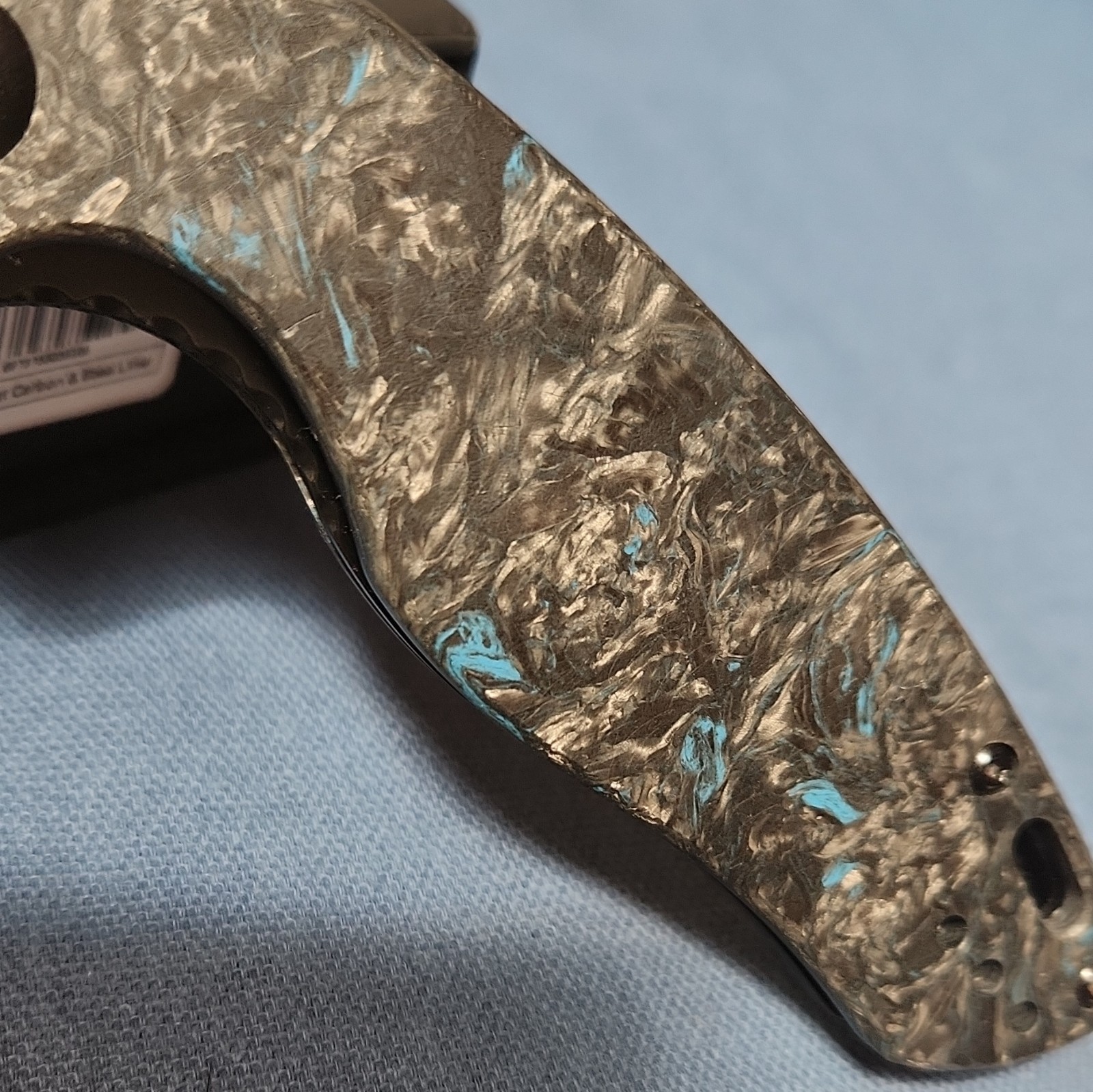 Kizer Towser K Elmax Plain Edge Blue Carbon Fiber Liner Lock Pocketknife