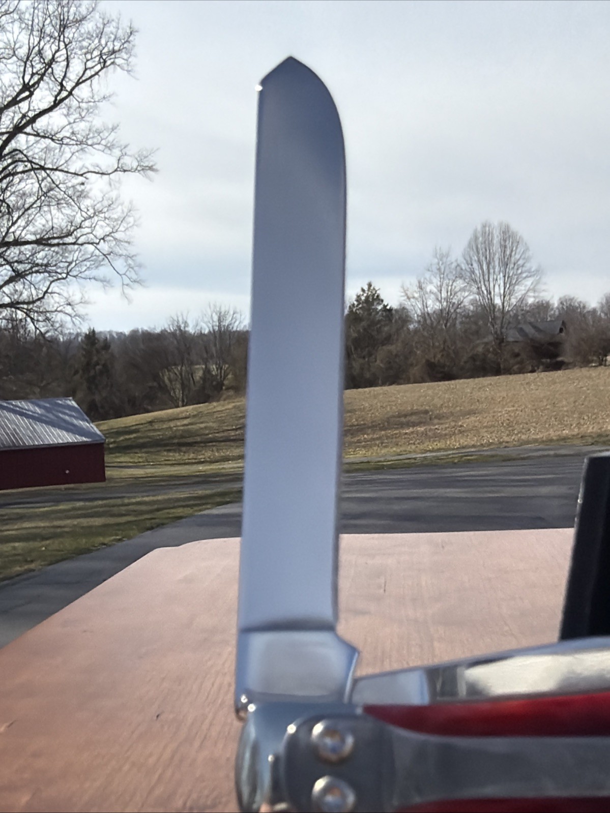 Case XX 2025 Dark Red Bone 6254C CS Trapper Knife (With Pocket Clip)