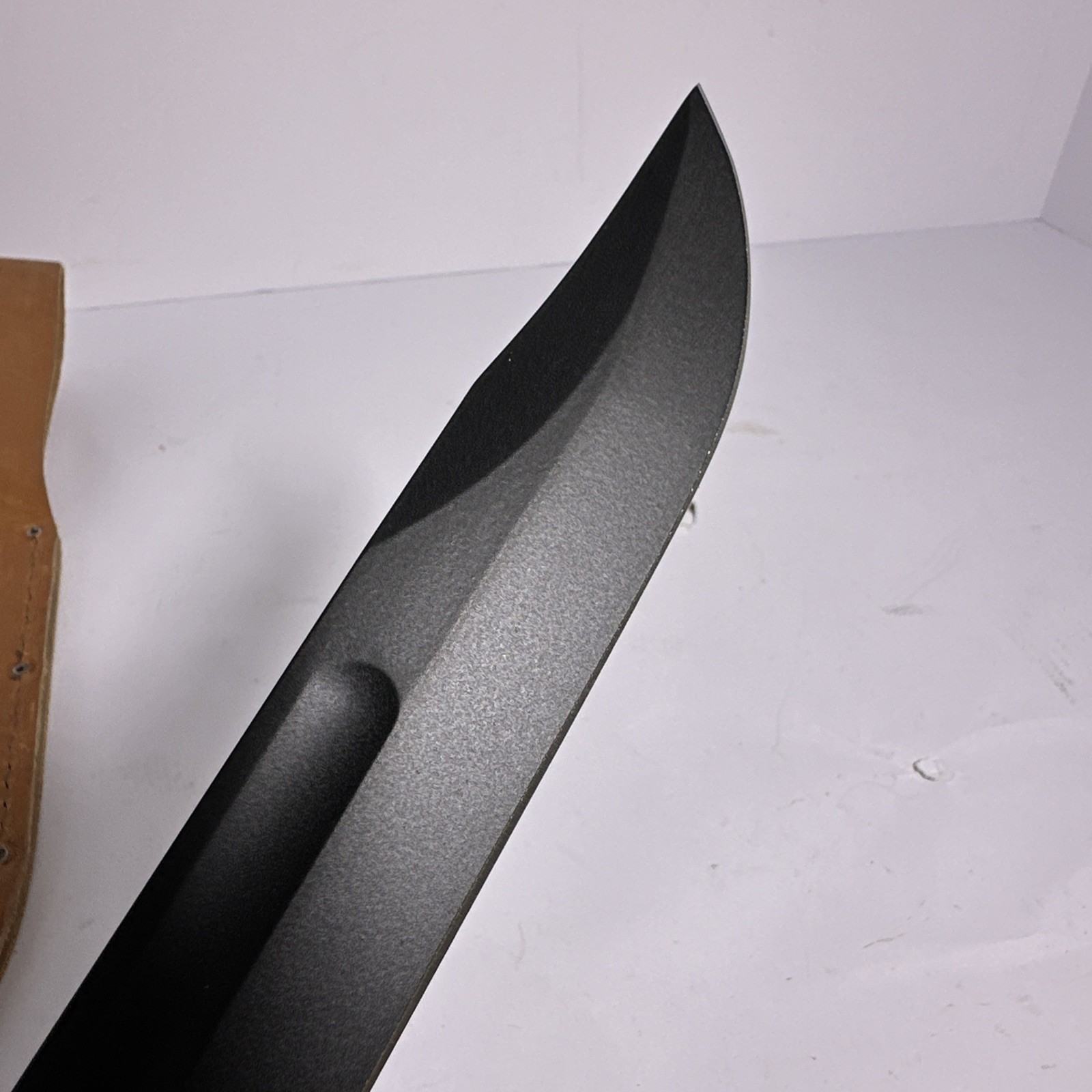 Ka-Bar USMC Fighting Utility Knife 1217 Olean NY 7” Blade Leather Sheath EXC