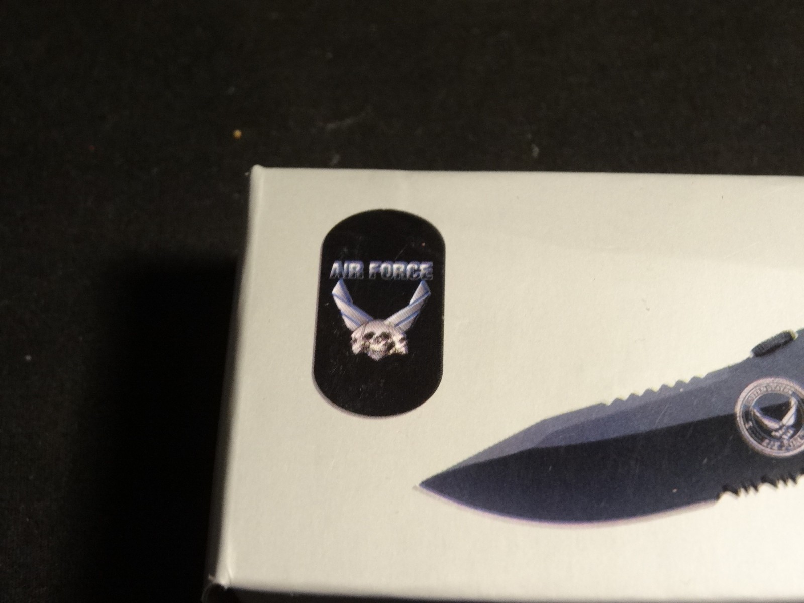 United States Air Force YC-501AF Tactical Folding Knife With Dog Tag