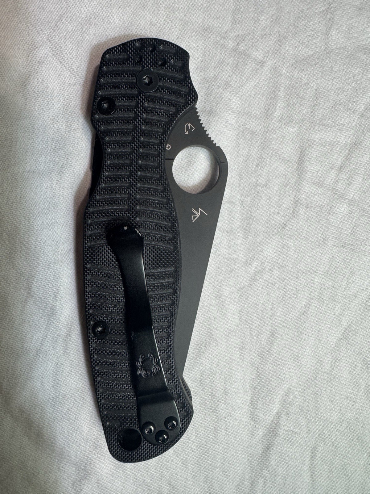 Spyderco ParaMilitary 2 Salt Black G10 MagnaCut Plain Edge Knife