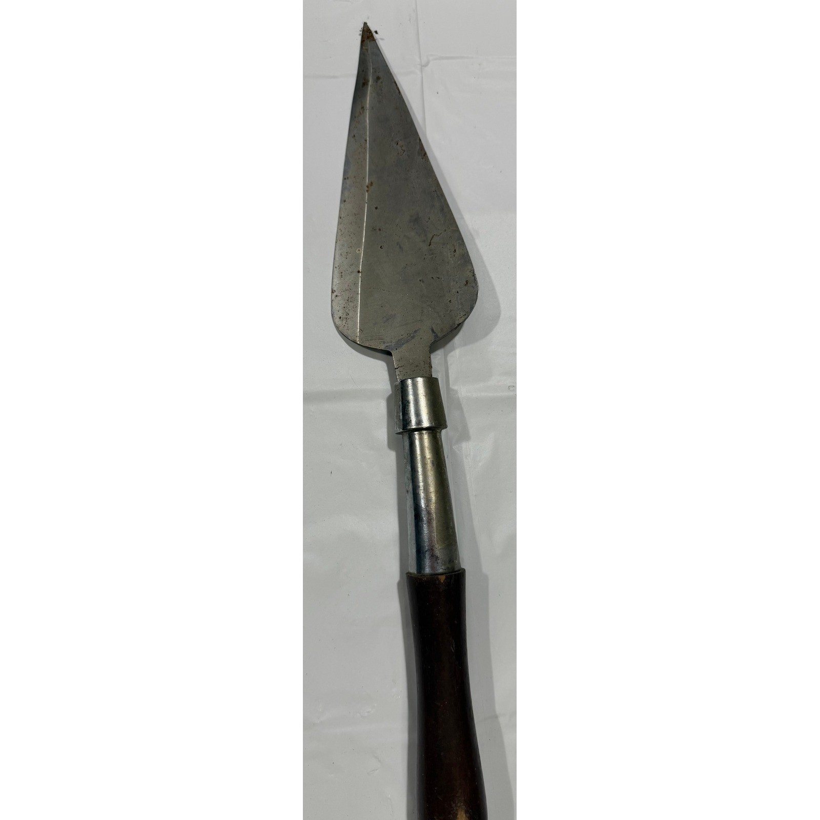 Vintage Pakistan Decorative Spear Wooden Shaft Crocodile Logo Stainless Blade