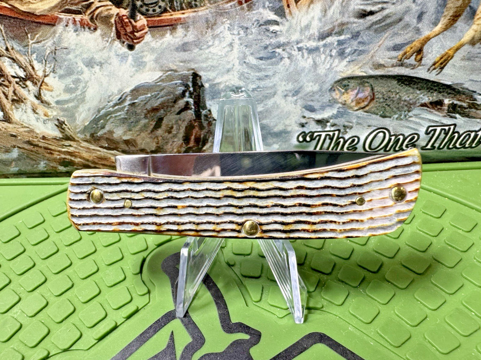 2025 Case Tin Roof Sod Buster Jr. Burnt Gray Bone Rogers Corn Cob Jig 6137 – New