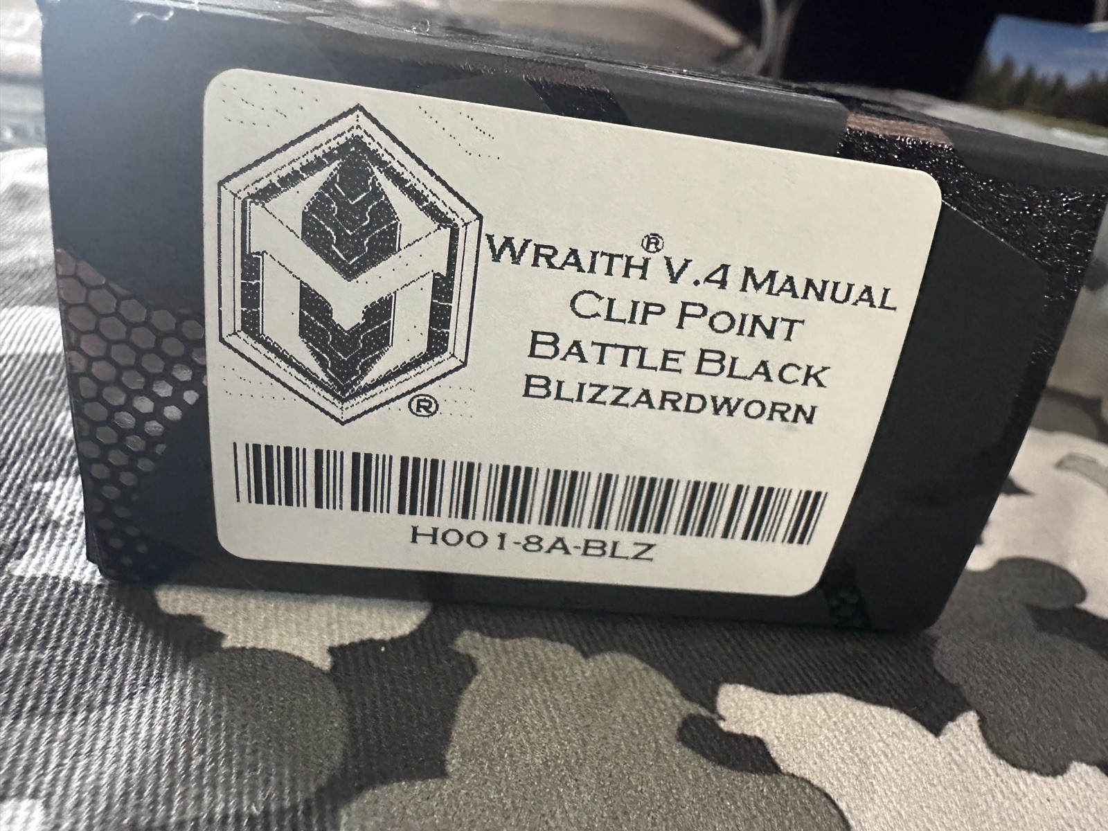 Heretic Knives Wraith V4 Manual Blizzardworn Clip Point Folding Knife Aluminum