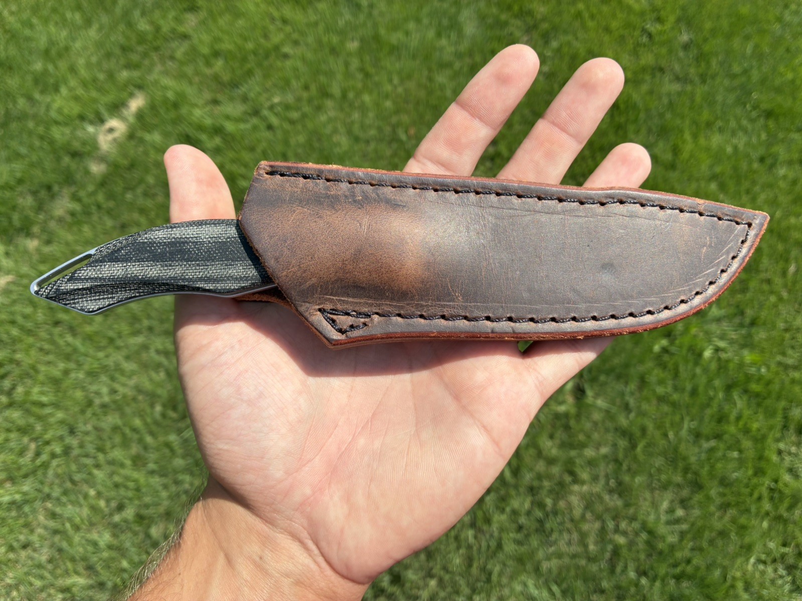 Koenig Helo Magnacut w/ leather sheath