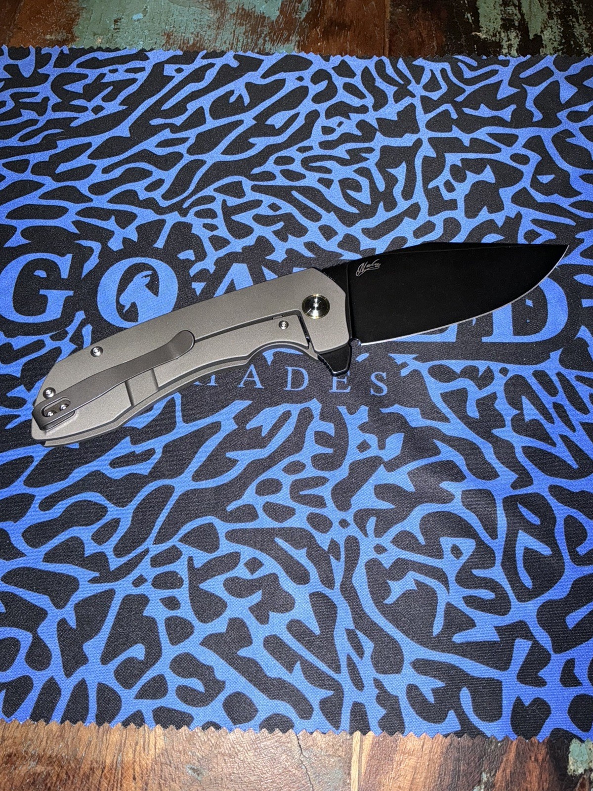 Kansept Entity Linerlock Knife 3.52″ CPM-S35VN Blade Bead Blasted Titanium NEW