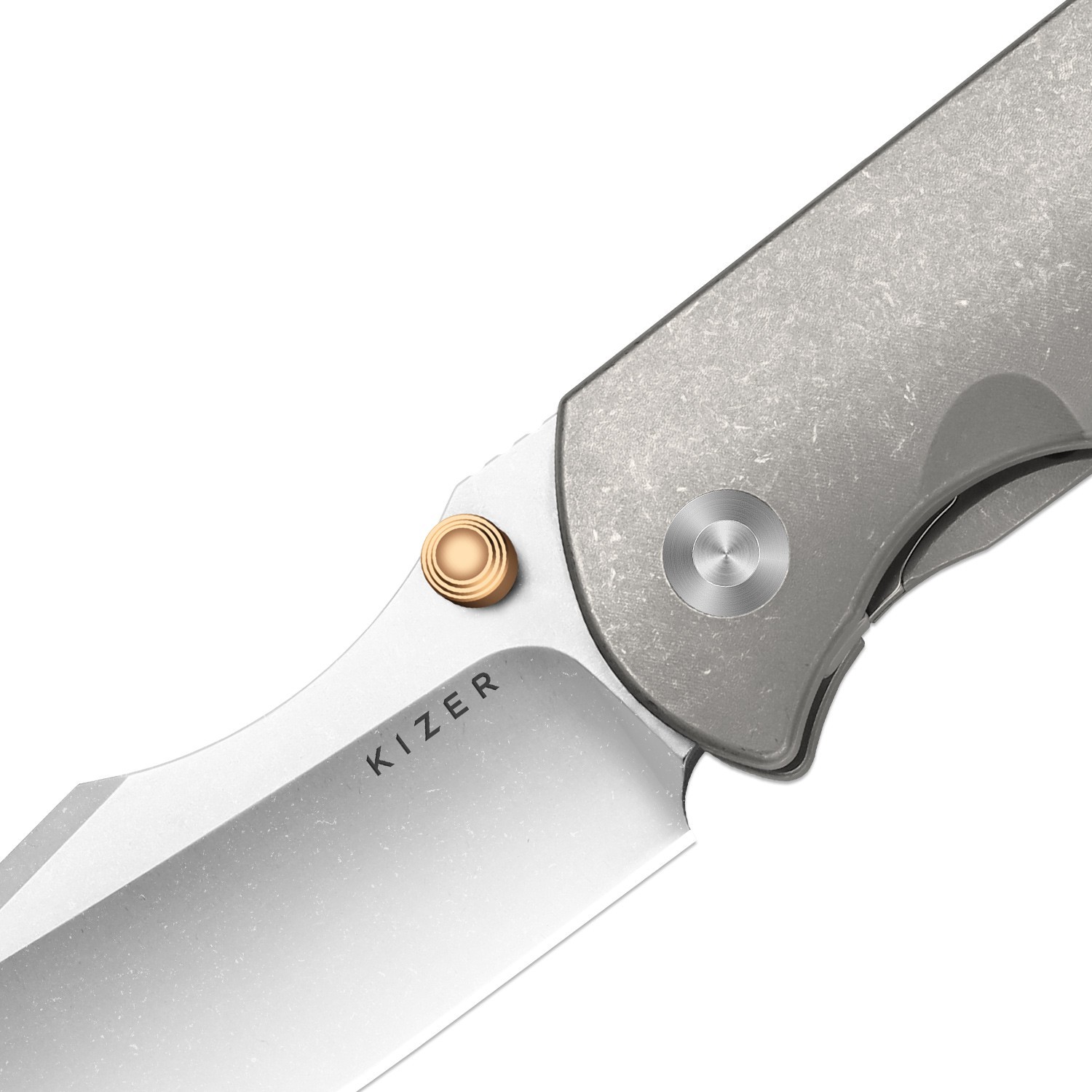 Kizer Harpoon Fold Folding Pocket Knife Elmax Blade Titanium Handle Ki4784A1