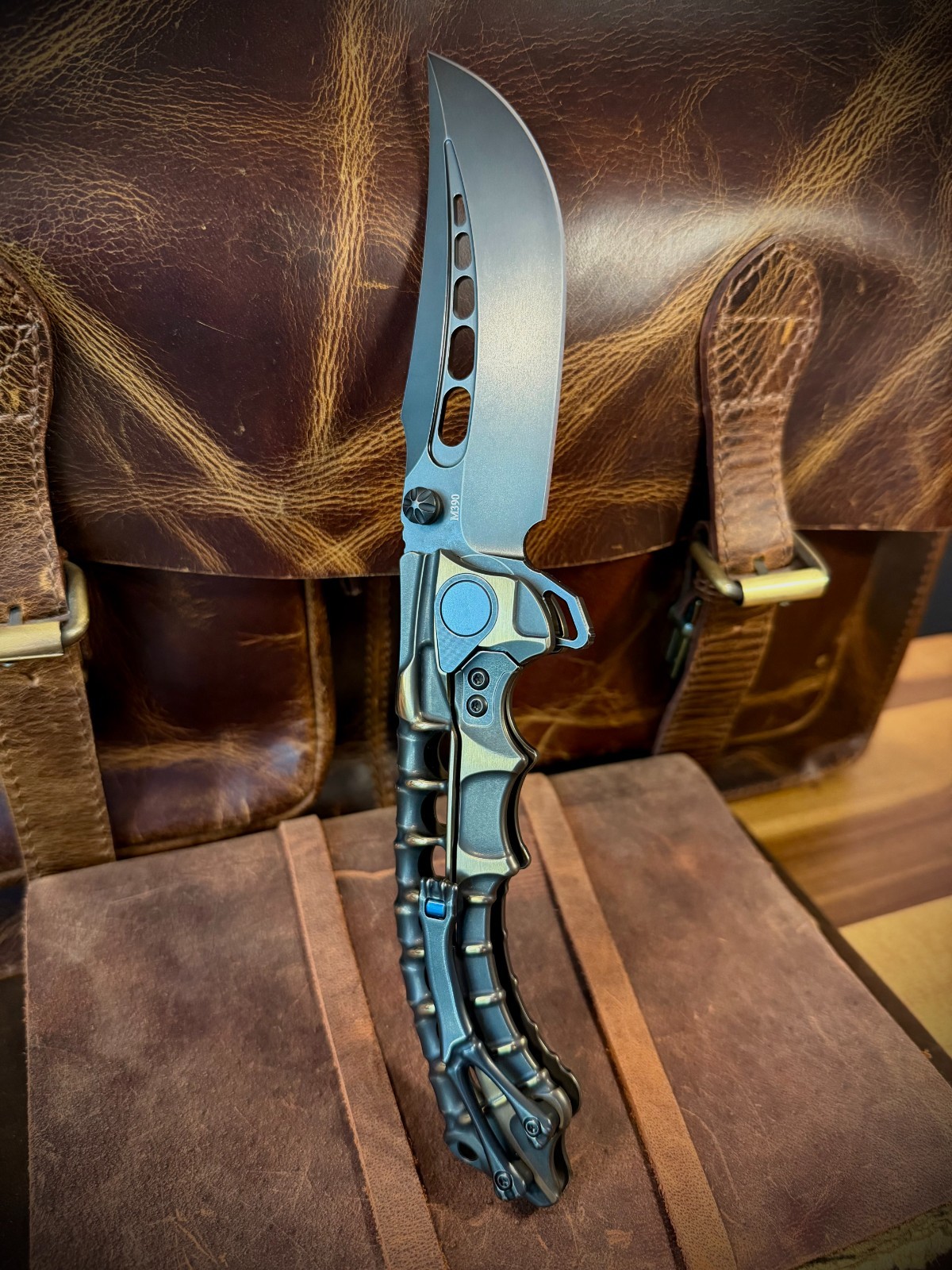 Andre De Villiers ADV Tactical M390 Scavenger Integral Titanium Folding Knife!