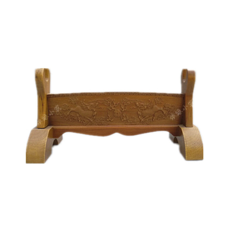 Wood Samurai Sword Katana Holder Stand Display Rack China Dragon Carved 1-3 Tier