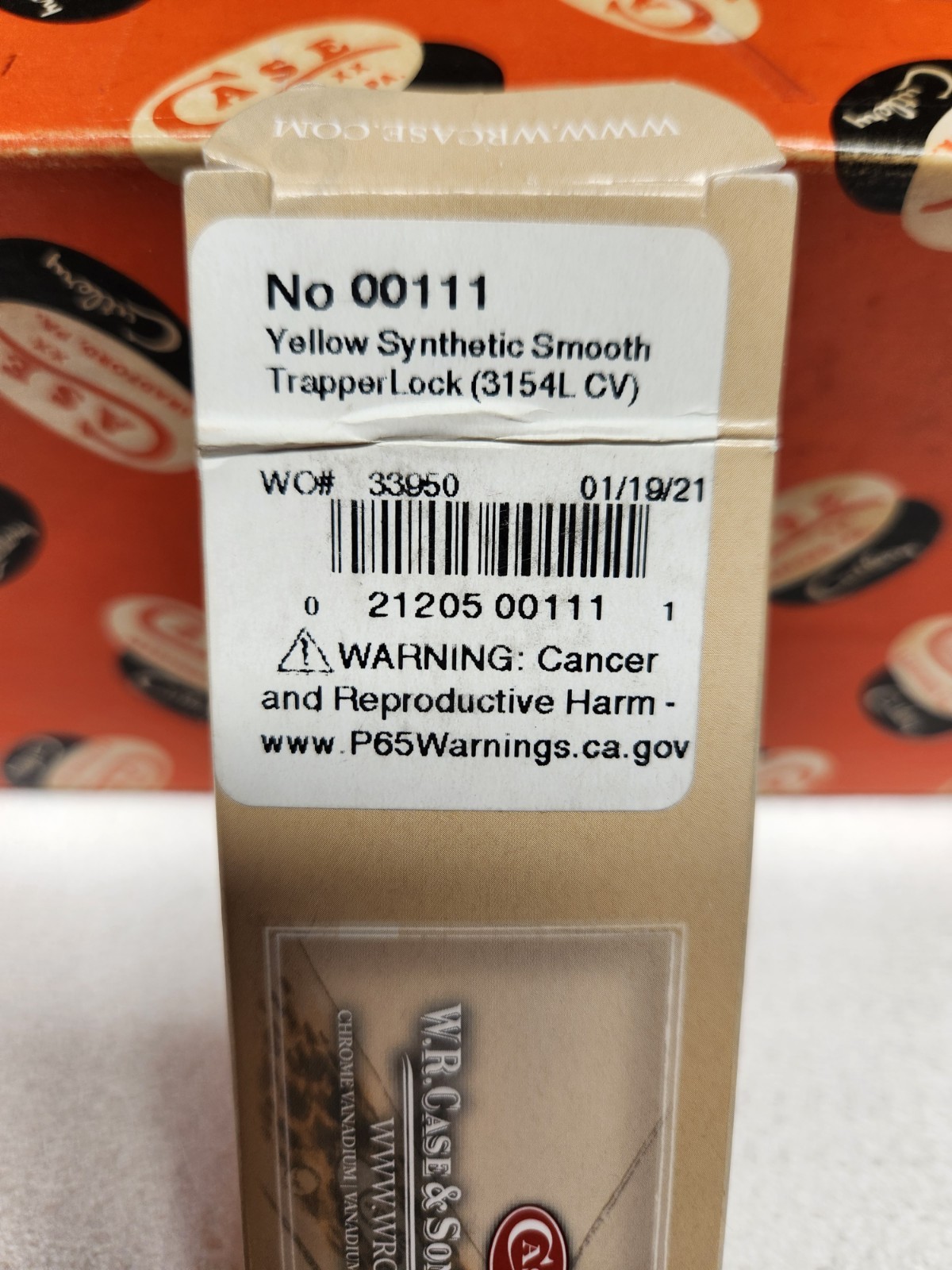2020 Case Xx Trapperlock Yellow Synthetic CV Blade
