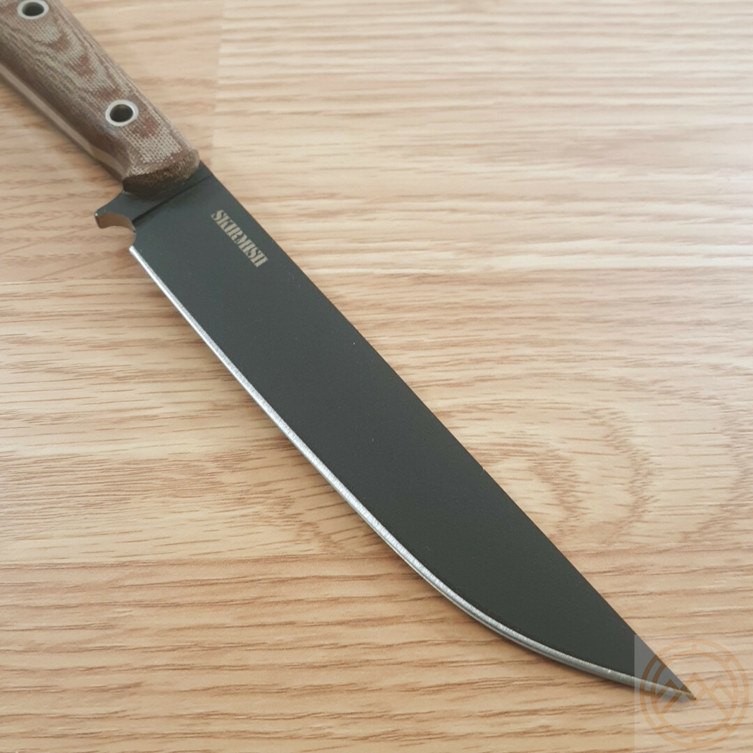 Condor Skirmish Fixed Knife 5.5 1075HC Steel Blade Natural Canvas Micarta Handle